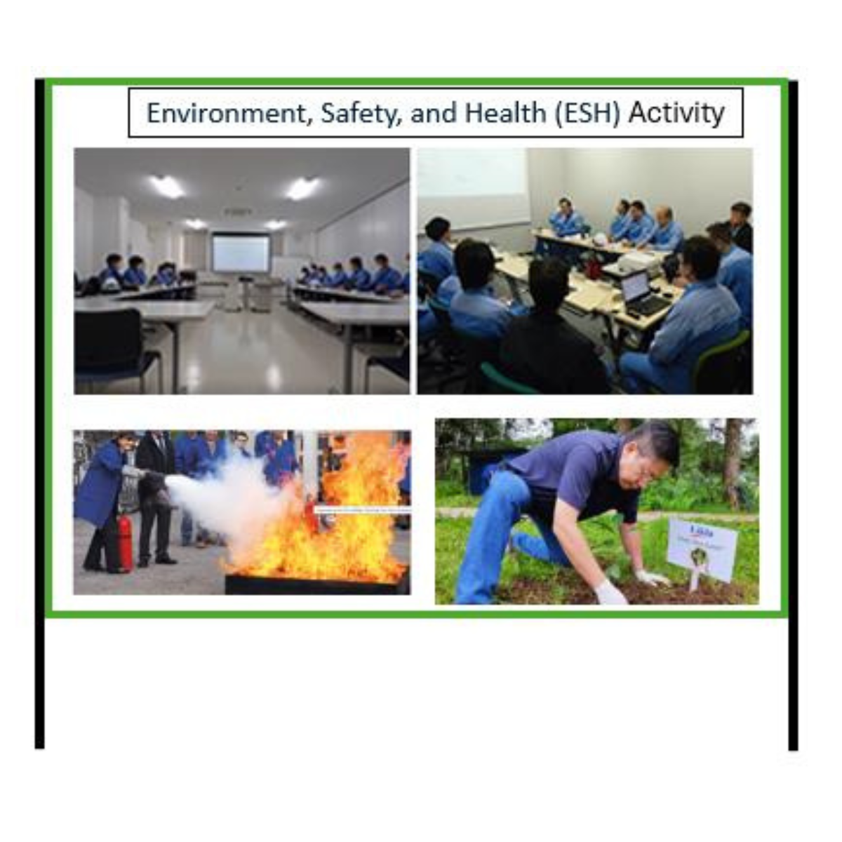 Environment, Safety, and Health Activity Display